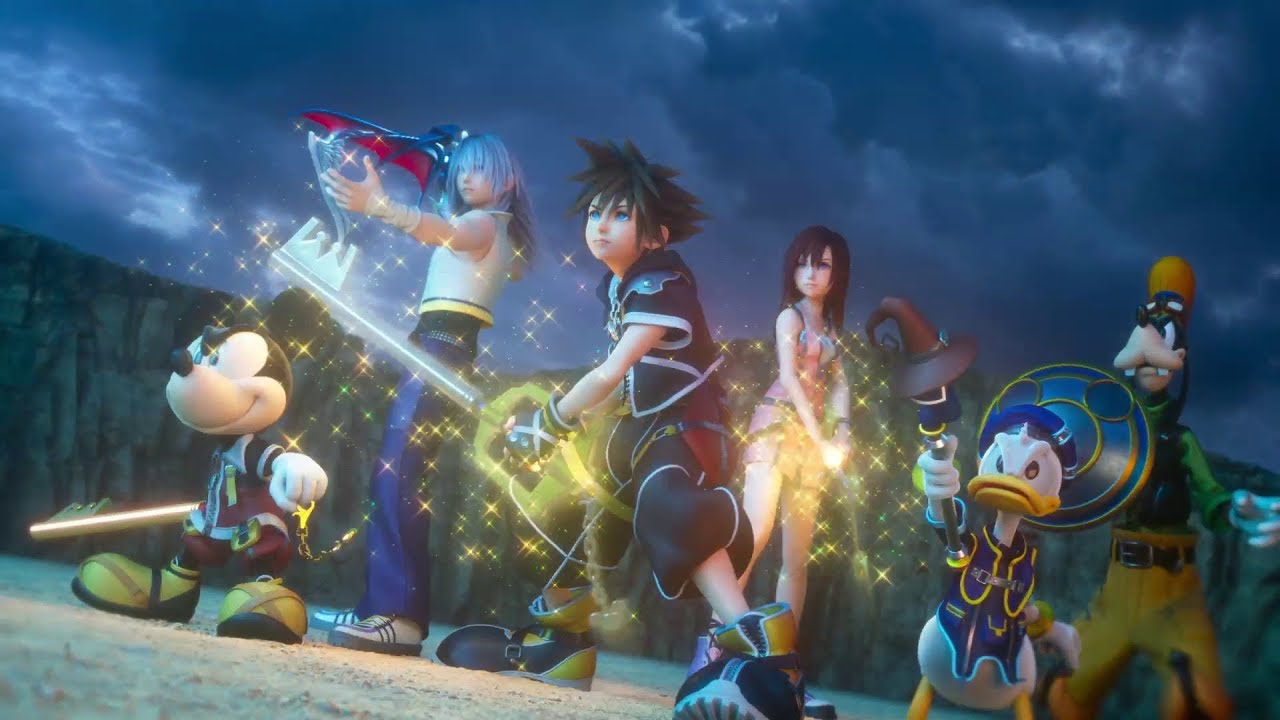 Here is the Kingdom Hearts III Opening Cinematic Experience the breathtaking Opening Cinematic of Kingdom Hearts III, the highly anticipated latest installment in the beloved Kingdom Hearts franchise.
