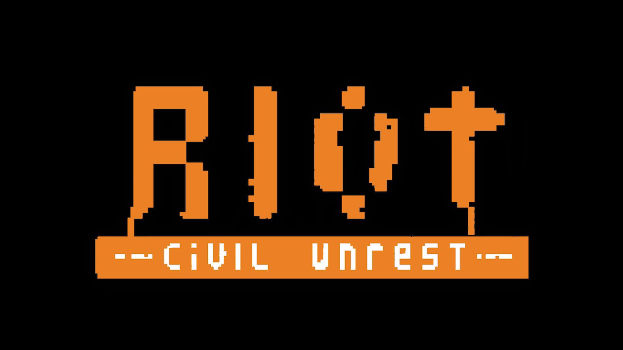 The RIOT logo represents civil unrest for both PC and Consoles.