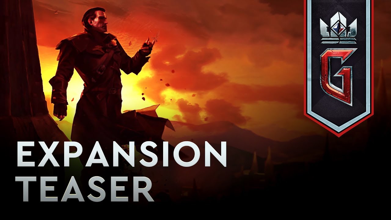 An image of a man with the words Crimson Curse teaser.