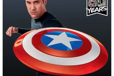 This Hasbro Captain America Shield Prop Replica celebrates the 30th anniversary of the iconic superhero Captain America.