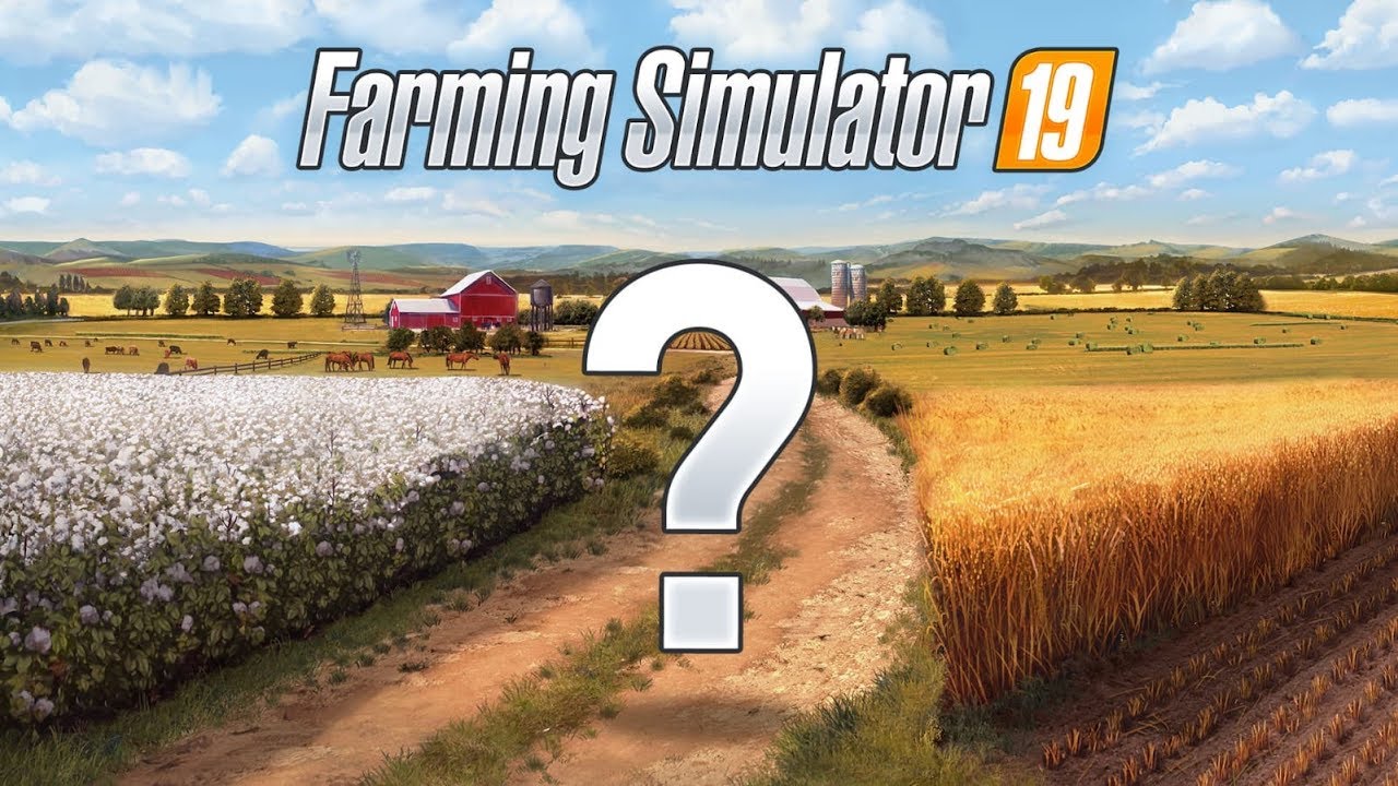 The Farming Simulator 19 logo with a question mark in the middle, featuring the CLAAS Platinum Edition.
