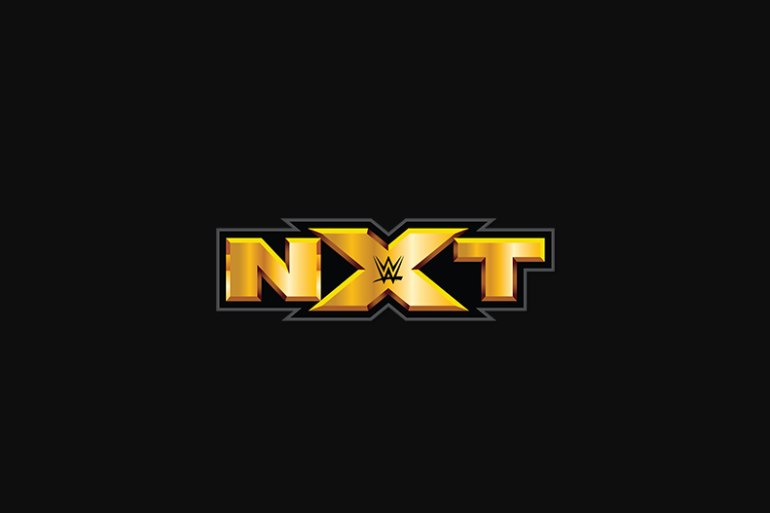 The WWE NXT logo on a black background.