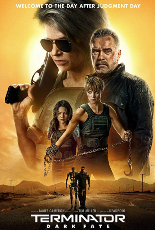 Official Terminator movie poster featuring the Dark Fate concept.