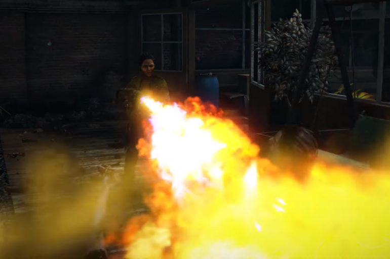 World War Z - flamethrower