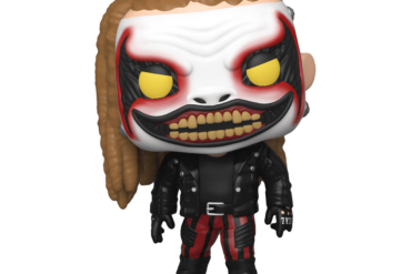 A Funko Pop vinyl figure debut featuring Fiend Bray Wyatt, a clown with long hair.