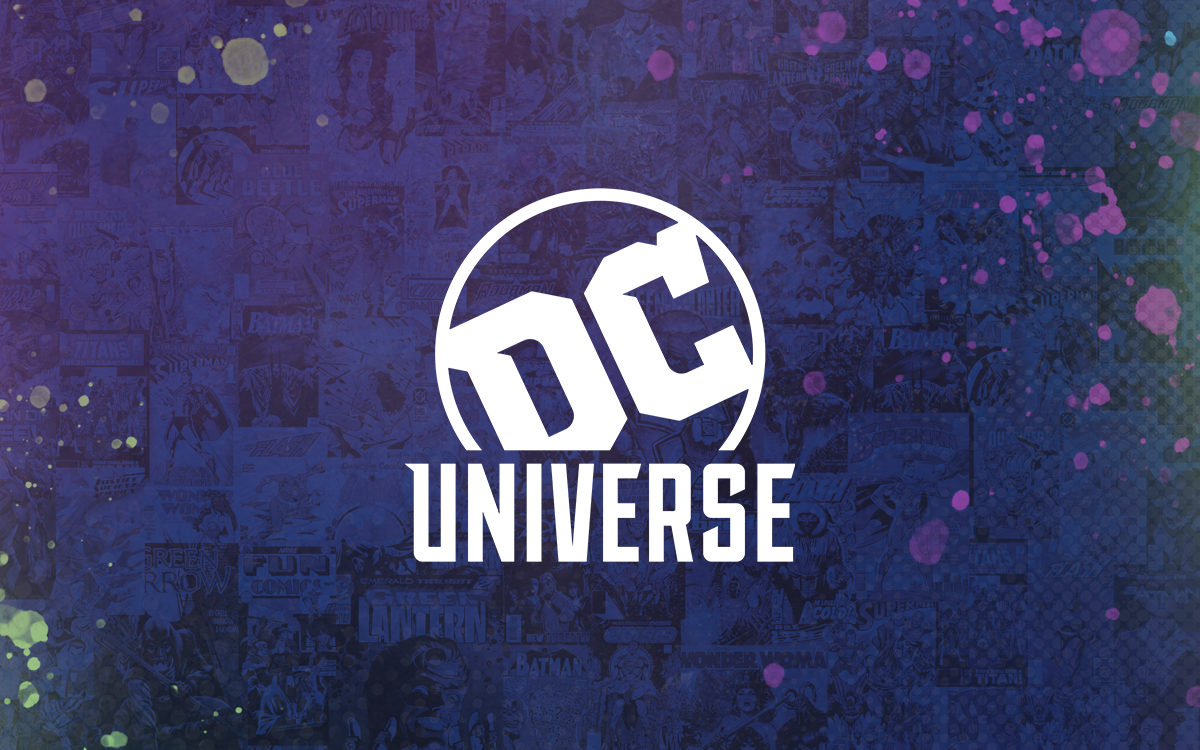 The vibrant dc universe logo highlighted on a colorful background, capturing the essence of DC Comics.