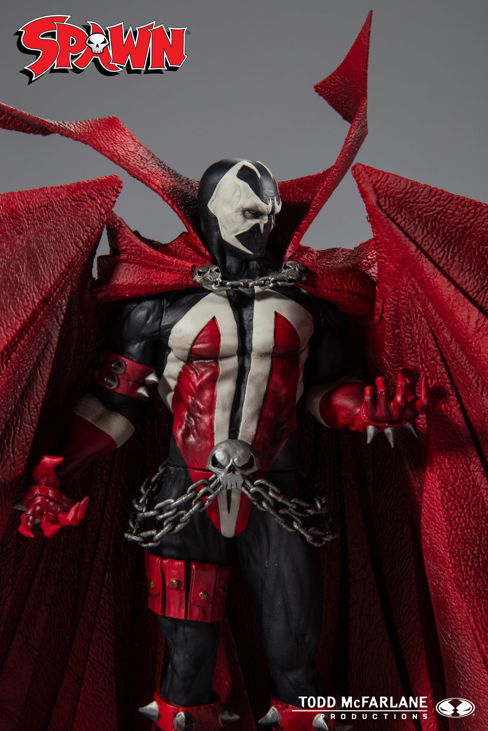 Todd McFarlane's red and black action figure of Spawn launches through the Masterworks Spawn Kickstarter.