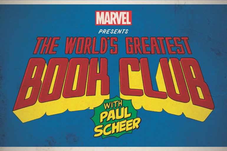 Virtual Book Club Show with Paul Scheer, exploring the world of Marvel literature.