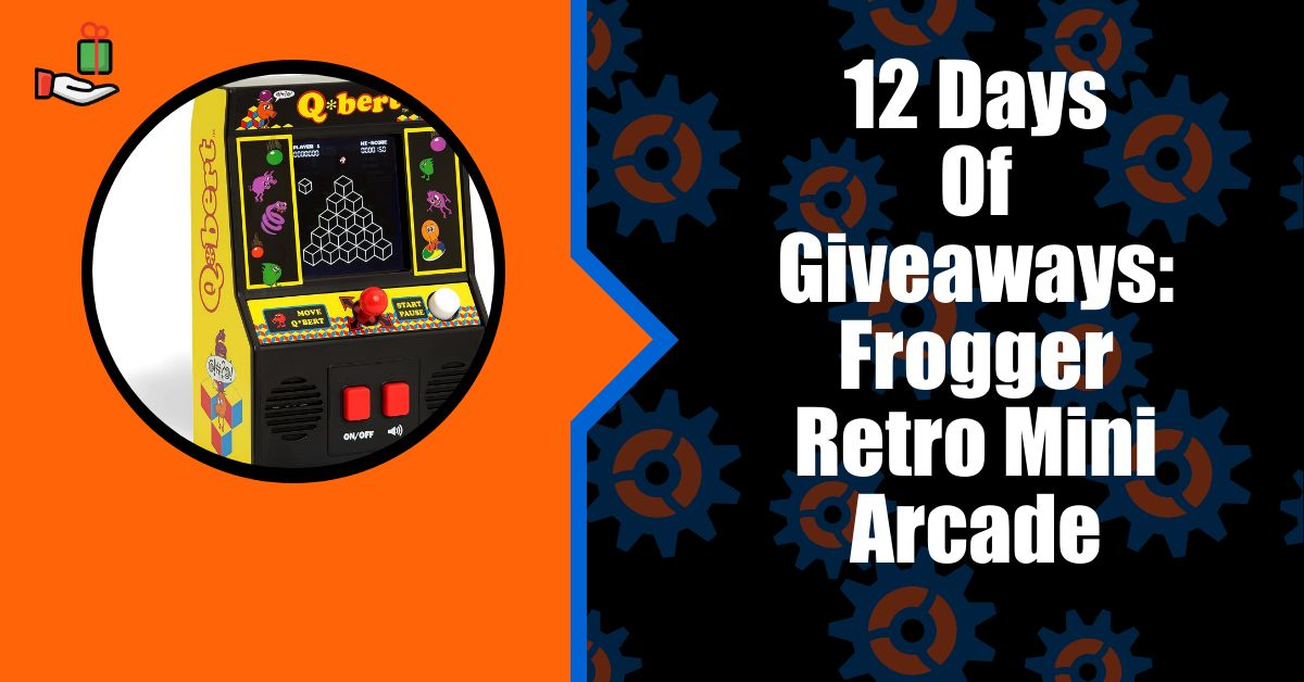 12 Days of Giveaways featuring the Frogger Mini Retro Arcade.