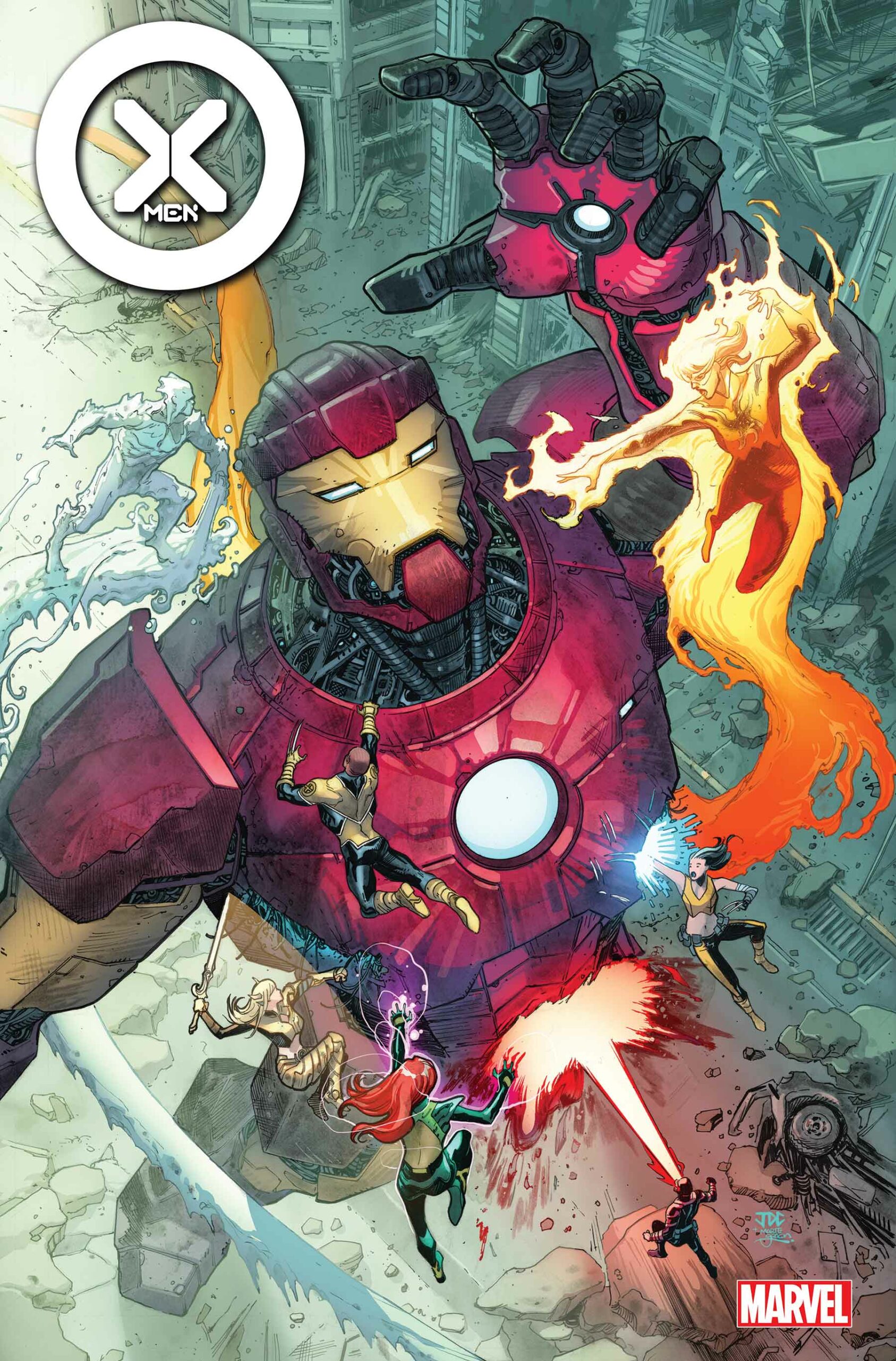 The Next Generation of Sentinels Powered By Stark Tech Take On The X-Men